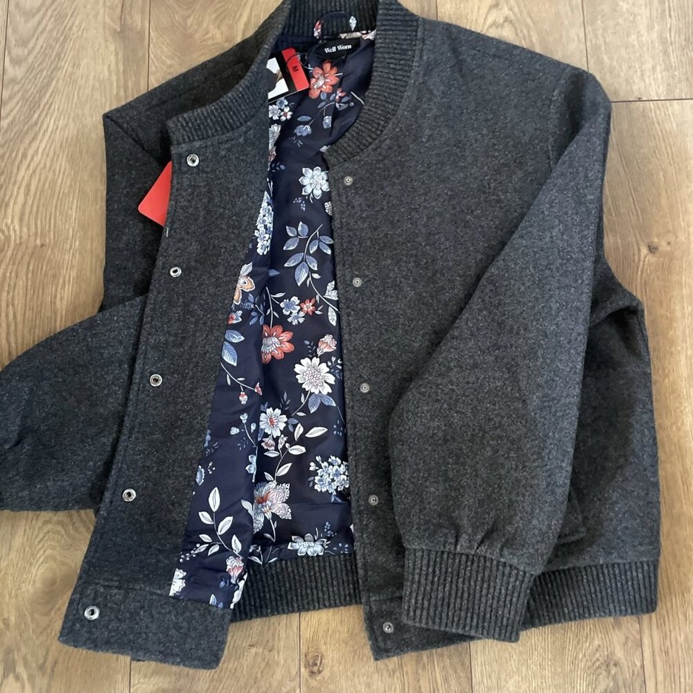 Well Worn Ladies' Bomber Style Jacket, Gray